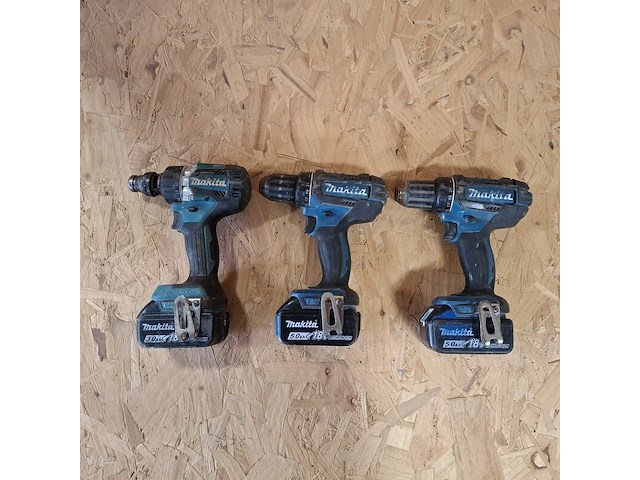 3x accu handgereedschap met 3x accu, makita - afbeelding 1 van  17