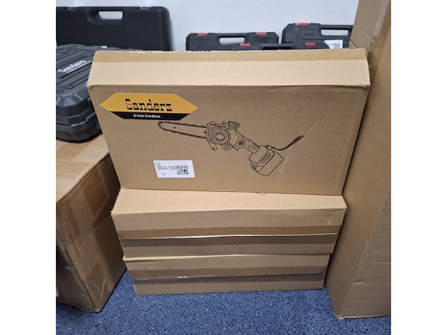 3x accu kettingzaag 6 inch, geel - afbeelding 9 van  10