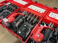 3x accu-persmachine met persbekken en opladers in koffer rothenberger - afbeelding 3 van  8