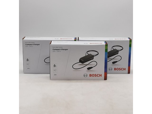3x acculader t.b.v fietsaccu, bosch, compact charger 100-240v - afbeelding 1 van  5