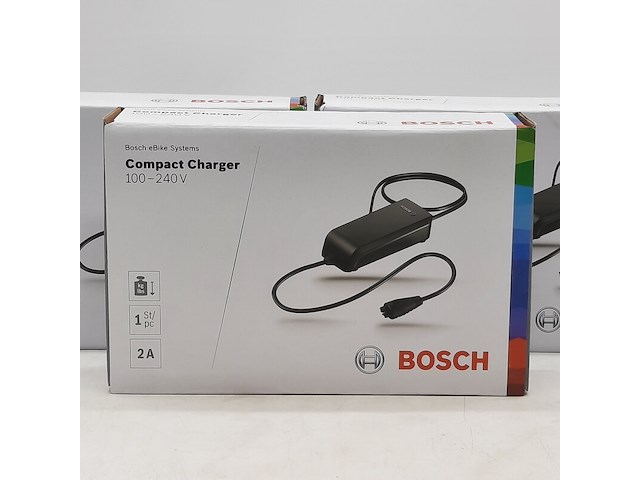 3x acculader t.b.v fietsaccu, bosch, compact charger 100-240v - afbeelding 2 van  5