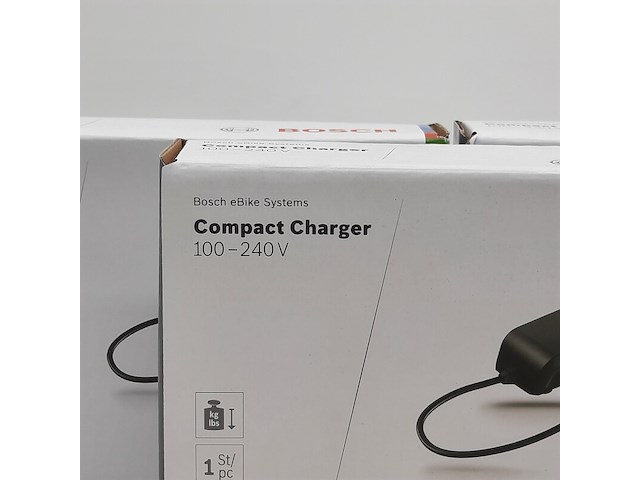 3x acculader t.b.v fietsaccu, bosch, compact charger 100-240v - afbeelding 3 van  5