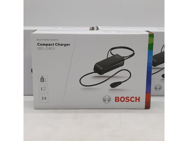 3x acculader t.b.v fietsaccu, bosch, compact charger 100-240v - afbeelding 2 van  5