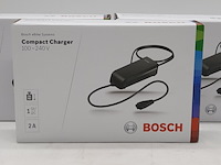 3x acculader t.b.v fietsaccu, bosch, compact charger 100-240v - afbeelding 2 van  5