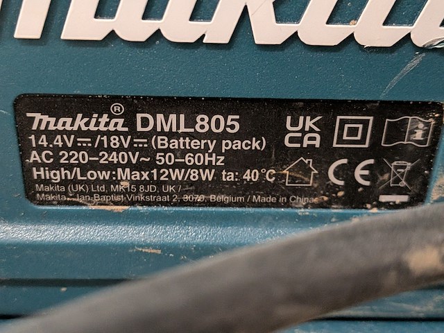 3x accu/netstroom bouwlamp, makita, dml805 - afbeelding 5 van  14