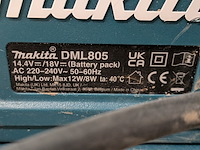 3x accu/netstroom bouwlamp, makita, dml805 - afbeelding 5 van  14