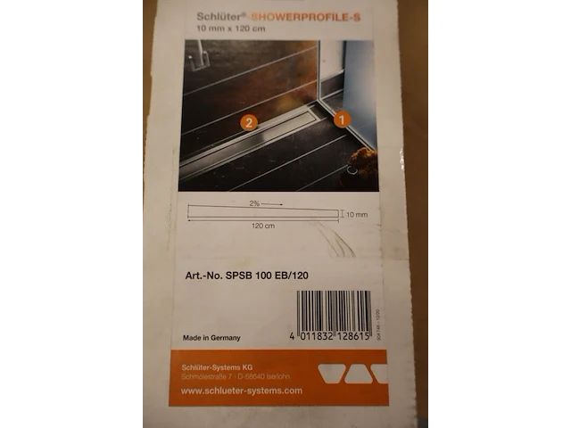 3x afschotprofiel schlüter, showerprofile-sps 101, rvs - afbeelding 2 van  4
