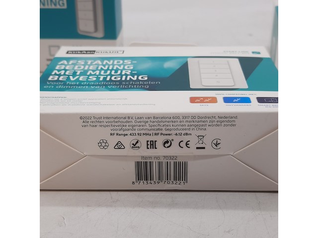 3x afstandsbediening met muurbevestiging, klikaanklikuit - afbeelding 7 van  9