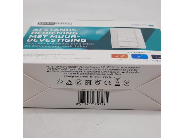 3x afstandsbediening met muurbevestiging, klikaanklikuit - afbeelding 8 van  9