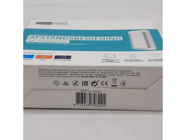 3x afstandsbediening met muurbevestiging, klikaanklikuit - afbeelding 9 van  9