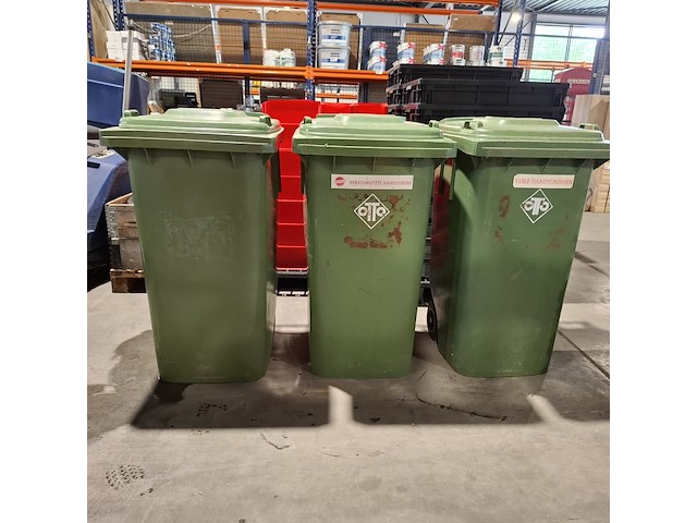 3x afval rolcontainers, otto, groen - afbeelding 1 van  5