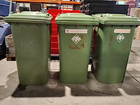 3x afval rolcontainers, otto, groen - afbeelding 1 van  5