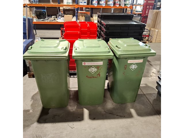 3x afval rolcontainers, otto, groen - afbeelding 2 van  5