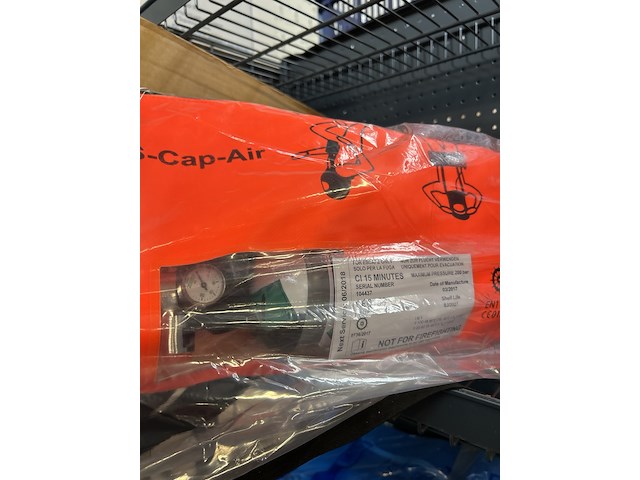 3x air masker met gevulde cilinder, msa, s-cap-air 15 - afbeelding 2 van  5