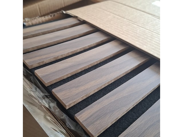 3x akoestische wandpaneel 280x60, walnut - afbeelding 3 van  4