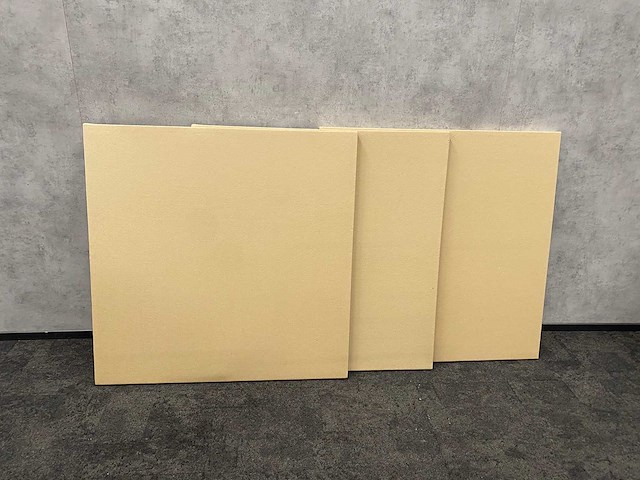 3x akoestische wandpaneel beige 125x125 - afbeelding 5 van  8