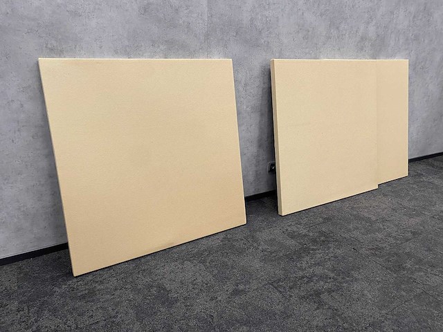 3x akoestische wandpaneel beige 125x125 - afbeelding 7 van  8