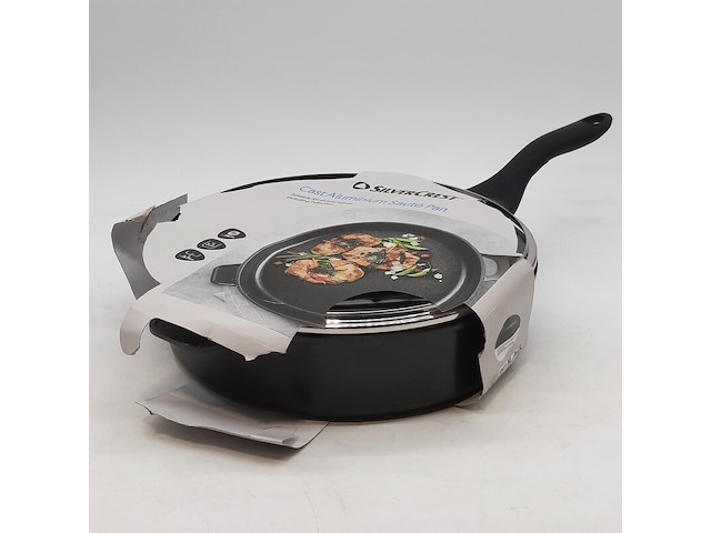3x aluminium pan, silvercrest, cast aluminium saute pan - afbeelding 1 van  7
