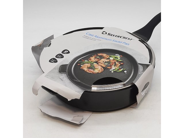 3x aluminium pan, silvercrest, cast aluminium saute pan - afbeelding 2 van  7