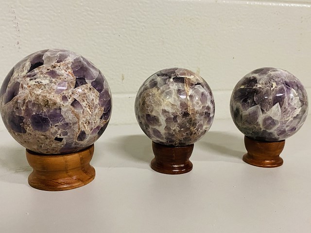 3x amethist chevron bollen - afbeelding 1 van  5