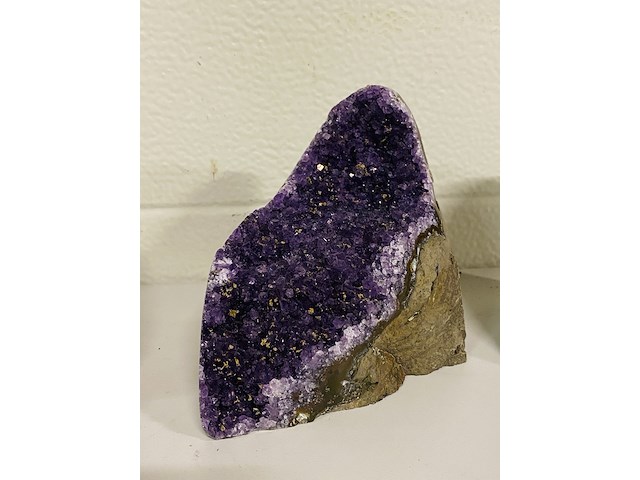 3x amethist druse staand/liggend, paars - afbeelding 3 van  5