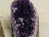 3x amethist druse staand/liggend, paars - afbeelding 4 van  5