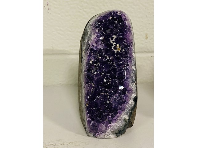 3x amethist staande druses uruguay, paars - afbeelding 2 van  4