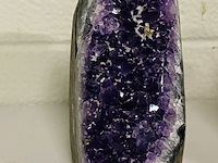 3x amethist staande druses uruguay, paars - afbeelding 2 van  4