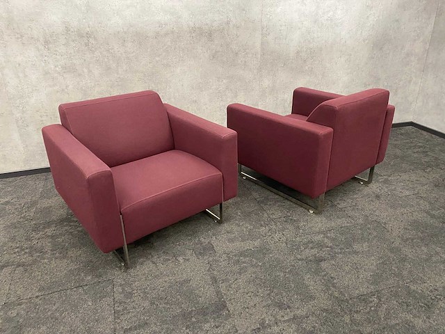 3x artifort mare - design fauteuil - paars - afbeelding 10 van  16
