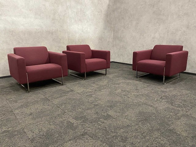 3x artifort mare - design fauteuil - paars - afbeelding 12 van  16