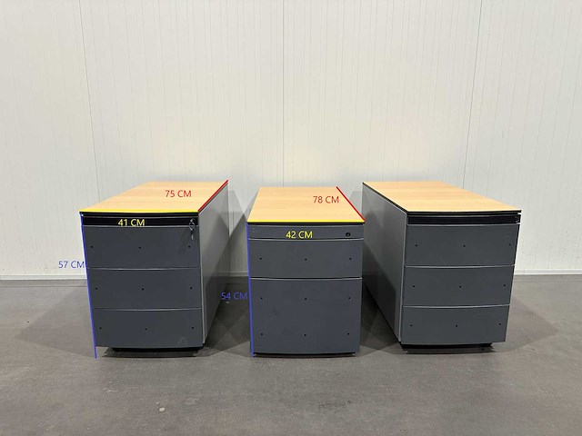 3x assenburg ladenkast - afbeelding 1 van  5