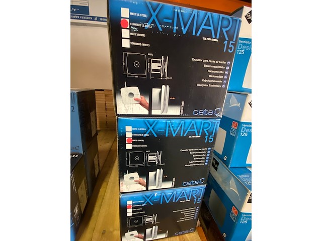 3x badkamerventilator x-mart 15 inox t rvs - afbeelding 5 van  9