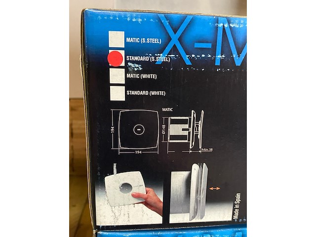 3x badkamerventilator x-mart 15 inox t rvs - afbeelding 6 van  9
