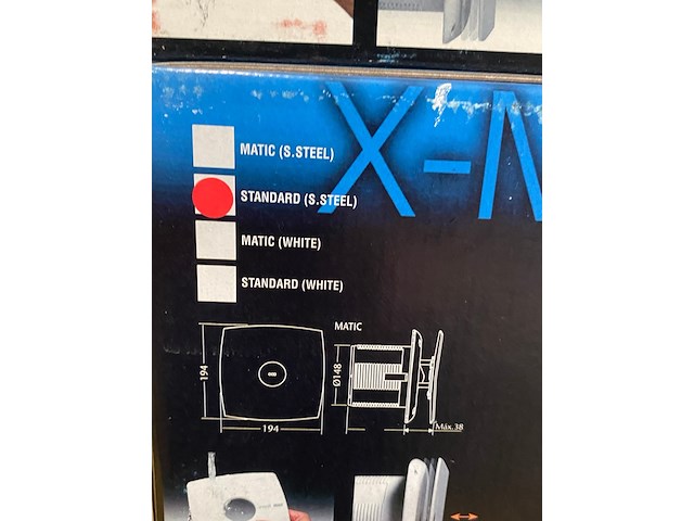 3x badkamerventilator x-mart 15 inox t rvs - afbeelding 8 van  9