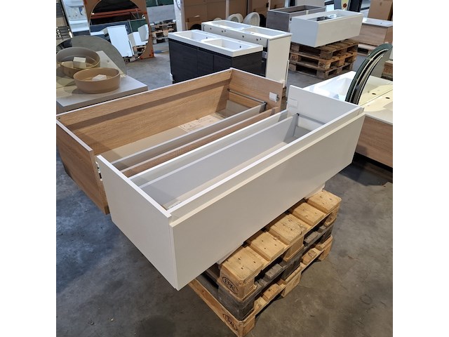 3x badmeubel dekker, lanesto, mat wit - afbeelding 2 van  6