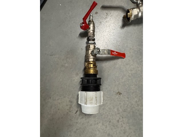 3x bak klemkoppelingen, afsluiters en meters, grijs - afbeelding 7 van  9