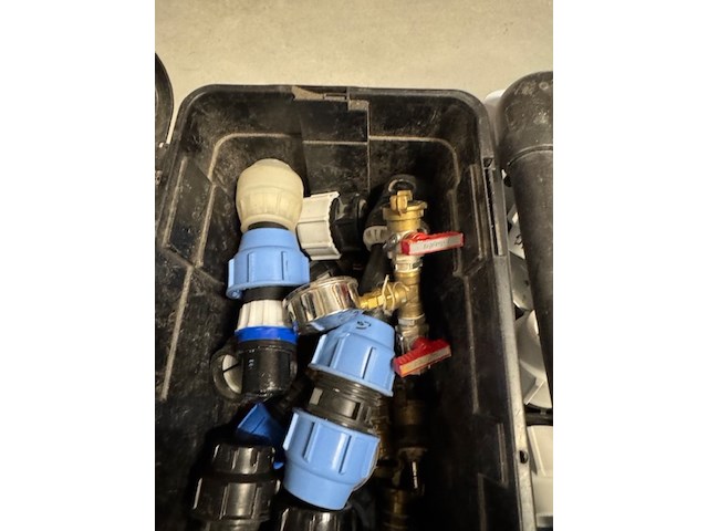 3x bak klemkoppelingen, afsluiters en meters, grijs - afbeelding 9 van  9