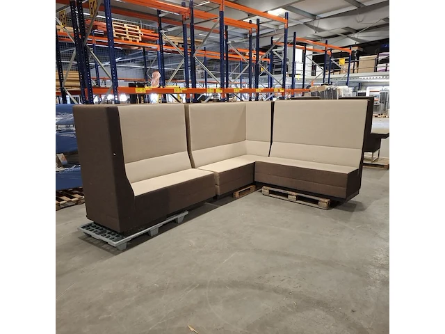 3x bank, beige / antraciet - afbeelding 1 van  8