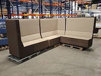 3x bank, beige / antraciet