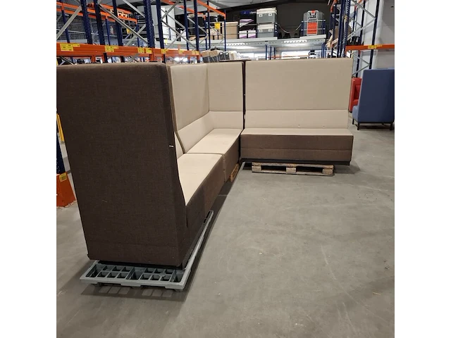 3x bank, beige / antraciet - afbeelding 2 van  8