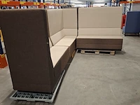 3x bank, beige / antraciet - afbeelding 2 van  8