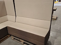 3x bank, beige / antraciet - afbeelding 5 van  8