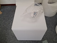 3x barkruk en kubus met led verlichting wit - afbeelding 8 van  9