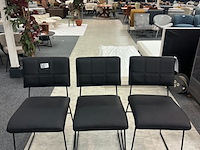3x barstoel jarel, microleder, antraciet - afbeelding 1 van  6