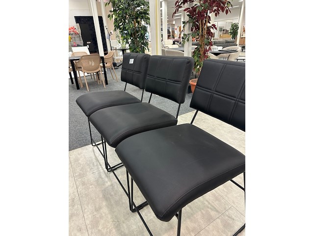 3x barstoel jarel, microleder, antraciet - afbeelding 2 van  6