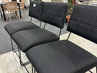 3x barstoel jarel, microleder, antraciet - afbeelding 2 van  6