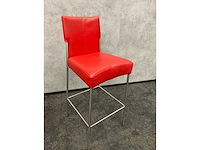 3x bert plantagie - design barkruk rood leder - afbeelding 9 van  9