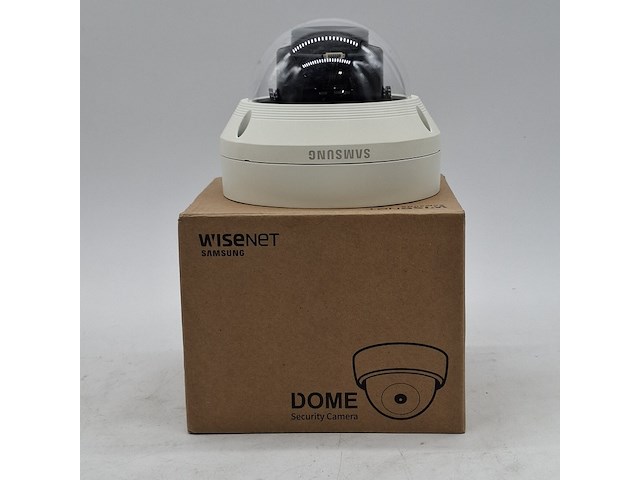 3x beveiligingscamera, samsung, qnv-6070rp wisenet dome securitycamera - afbeelding 1 van  6