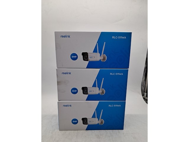 3x bewakingscamera, reolink, rlc-511wa 5mp, 2021 - afbeelding 1 van  4
