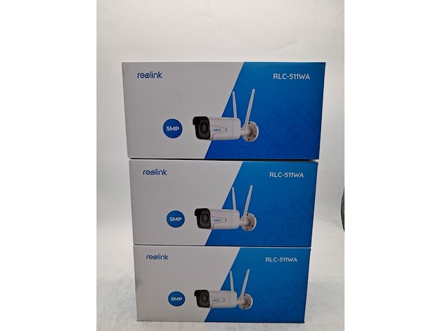 3x bewakingscamera, reolink, rlc-511wa 5mp, 2021 - afbeelding 1 van  5